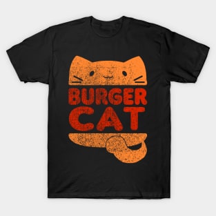 Burger Cat Retro T-Shirt